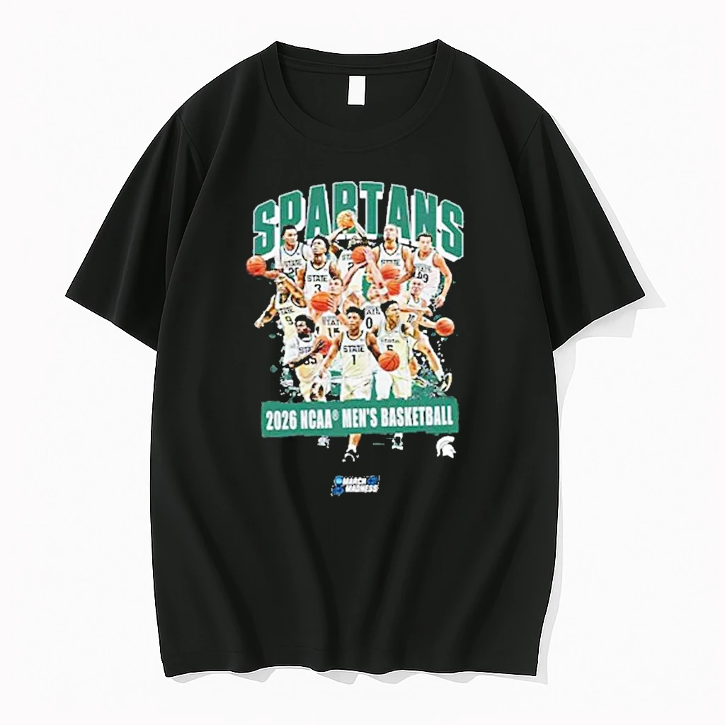Michigan State Spartans 2026 Ncaa March Madness Sweet 16 Mens Basketball Team Collage Shirts
