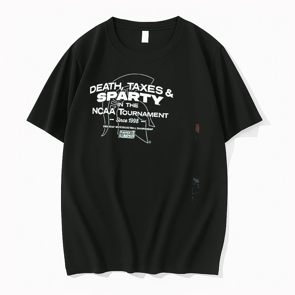 Michigan State Spartans Death Taxes Sparty In The Ncaa Tournament Shirts