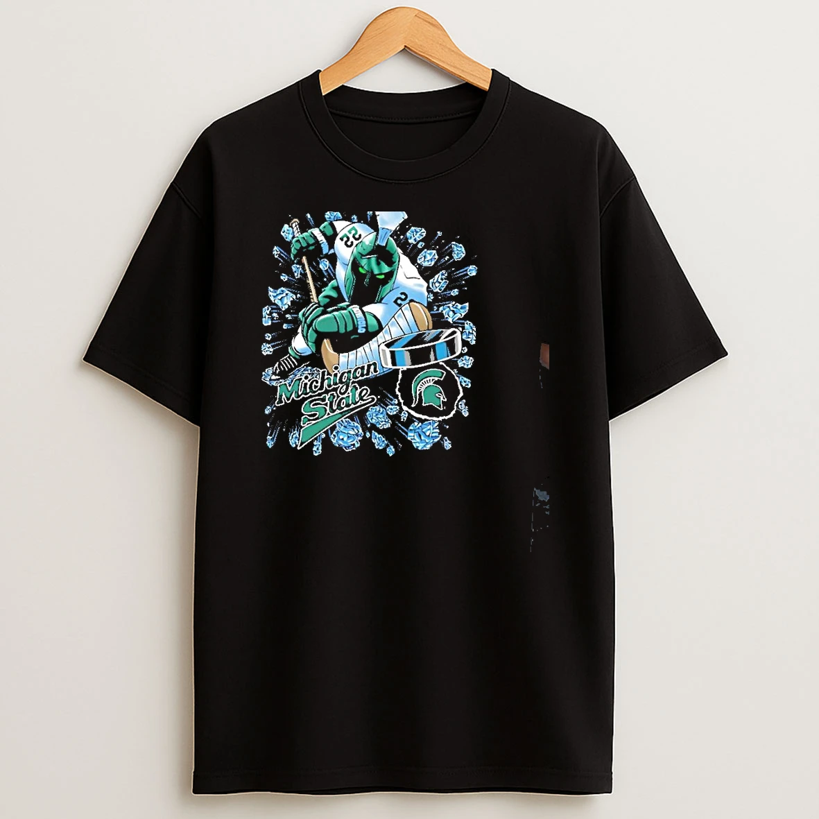 Michigan State Spartans Hockey 22 Trey Augustine Graphic Shirts