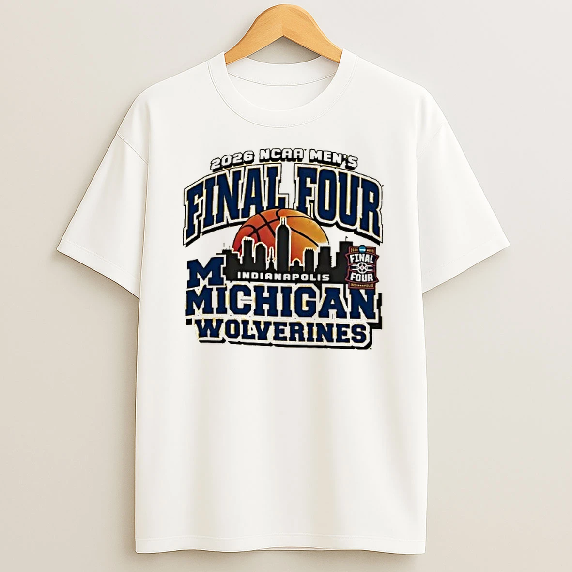 Michigan Wolverines 2026 Mens Basketball Final Four Bound Skyline Shirts