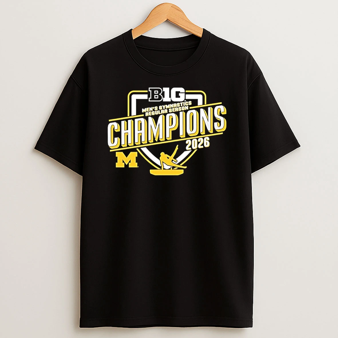 Michigan Wolverines 2026 Mens Gymnastics Big Ten Champions Shirts
