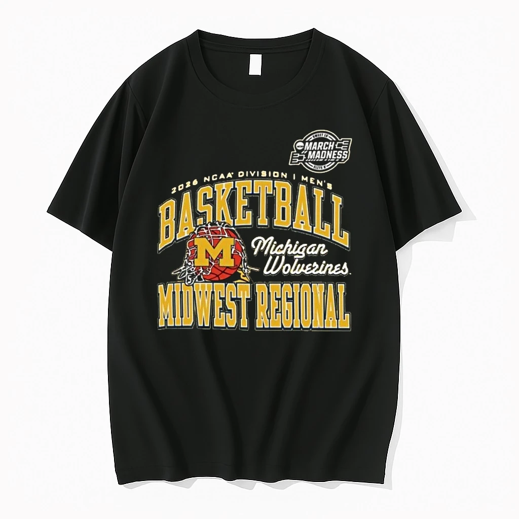 Michigan Wolverines 2026 Ncaa Di Mens Basketball Sweet 16 Midwest Regional Shirts