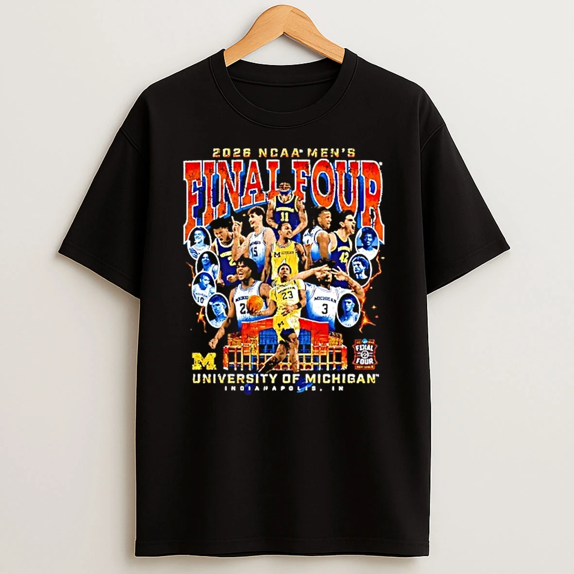 Michigan Wolverines 2026 Ncaa Mens Basketball Final Four Graphic Vintage Shirts