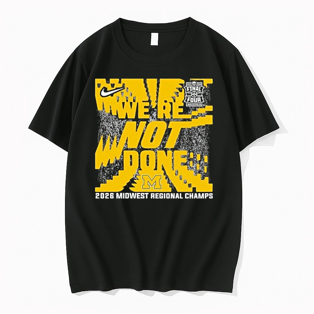 Michigan Wolverines 2026 Ncaa Mens Basketball Midwest Regional Champions Shirts
