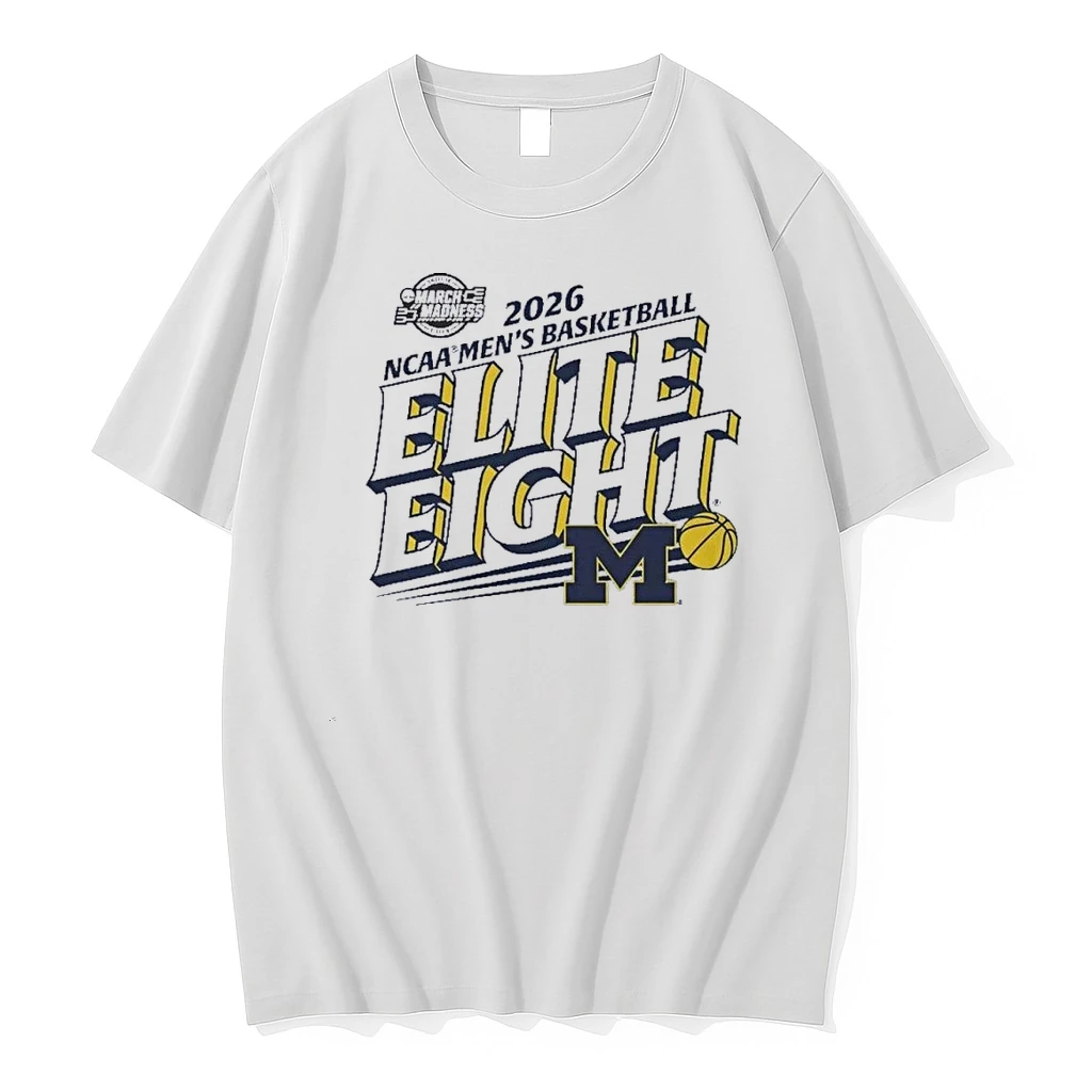 Michigan Wolverines Elite Eight 2026 Ncaa Mens Basketball Tournament Shirts