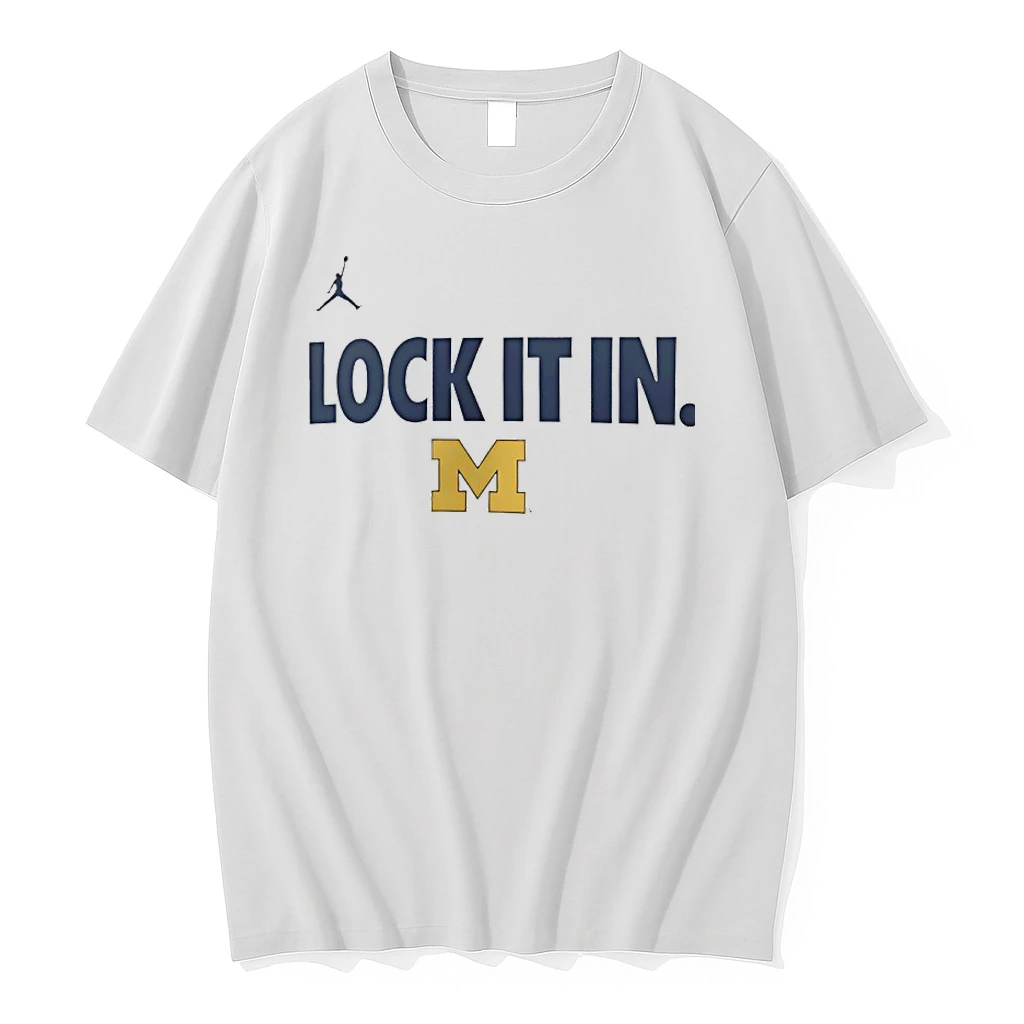 Michigan Wolverines Lock It In 2026 On Court Bench Shirts