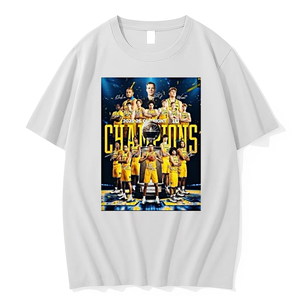 Michigan Wolverines Mens Basketball 2025 2026 Outright B1g Big 10 Champions Shirts