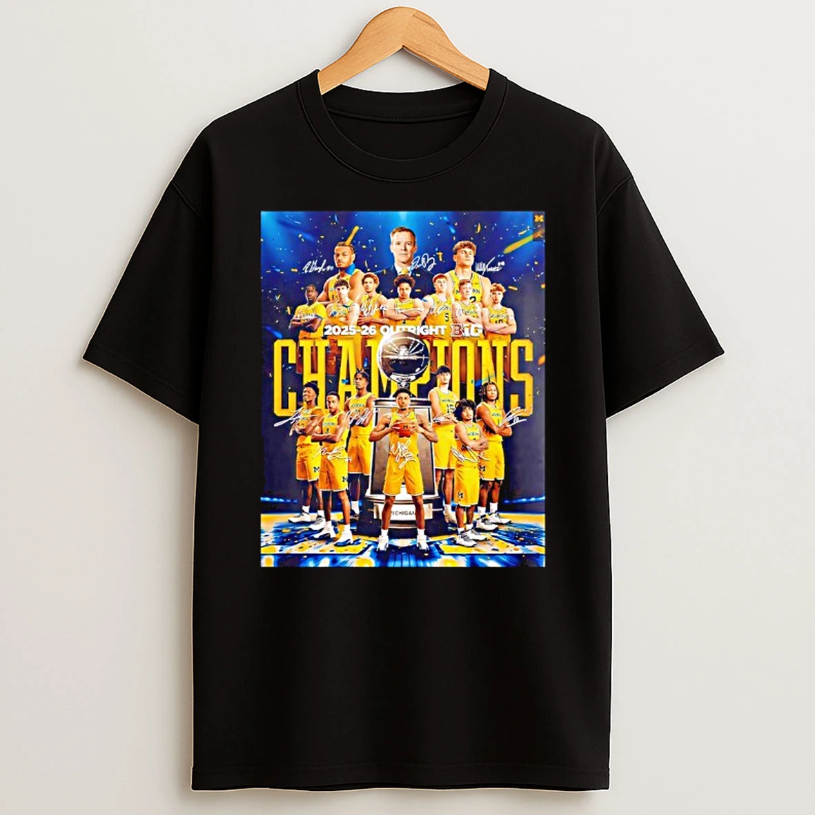 Michigan Wolverines Mens Basketball 2025 2026 Outright Big 10 Champions Shirts