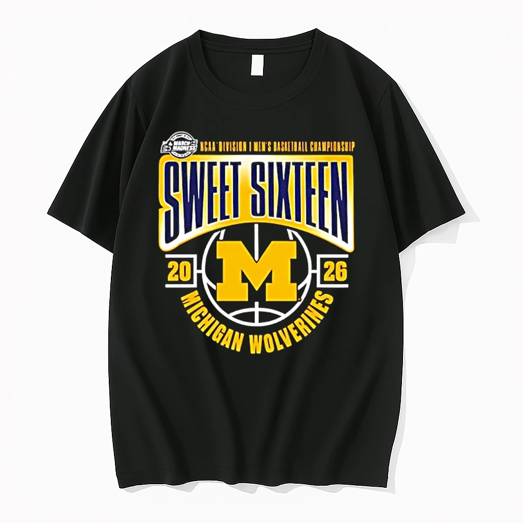Michigan Wolverines Mens Basketball 2026 March Madness Sweet 16 Shirts