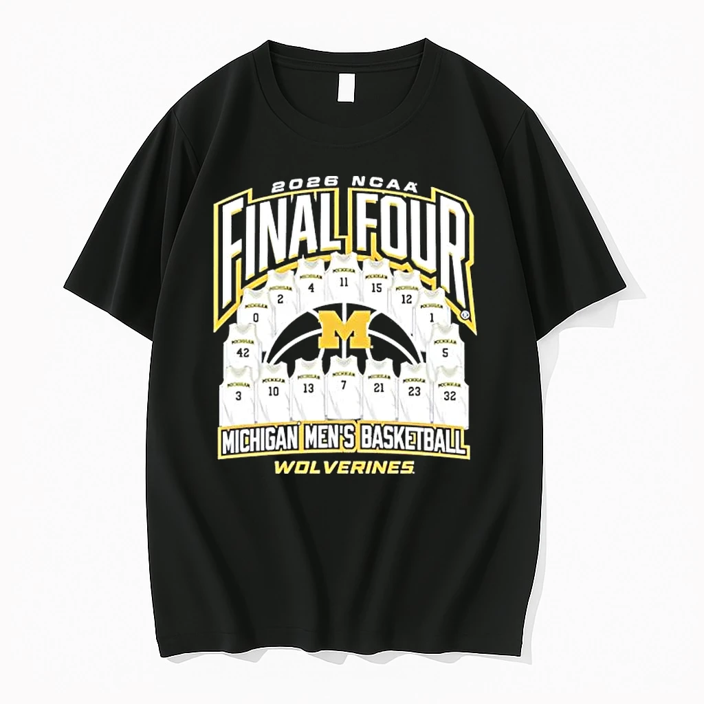 Michigan Wolverines Mens Basketball 2026 Ncaa Final Four Jerseys Tee Shirts