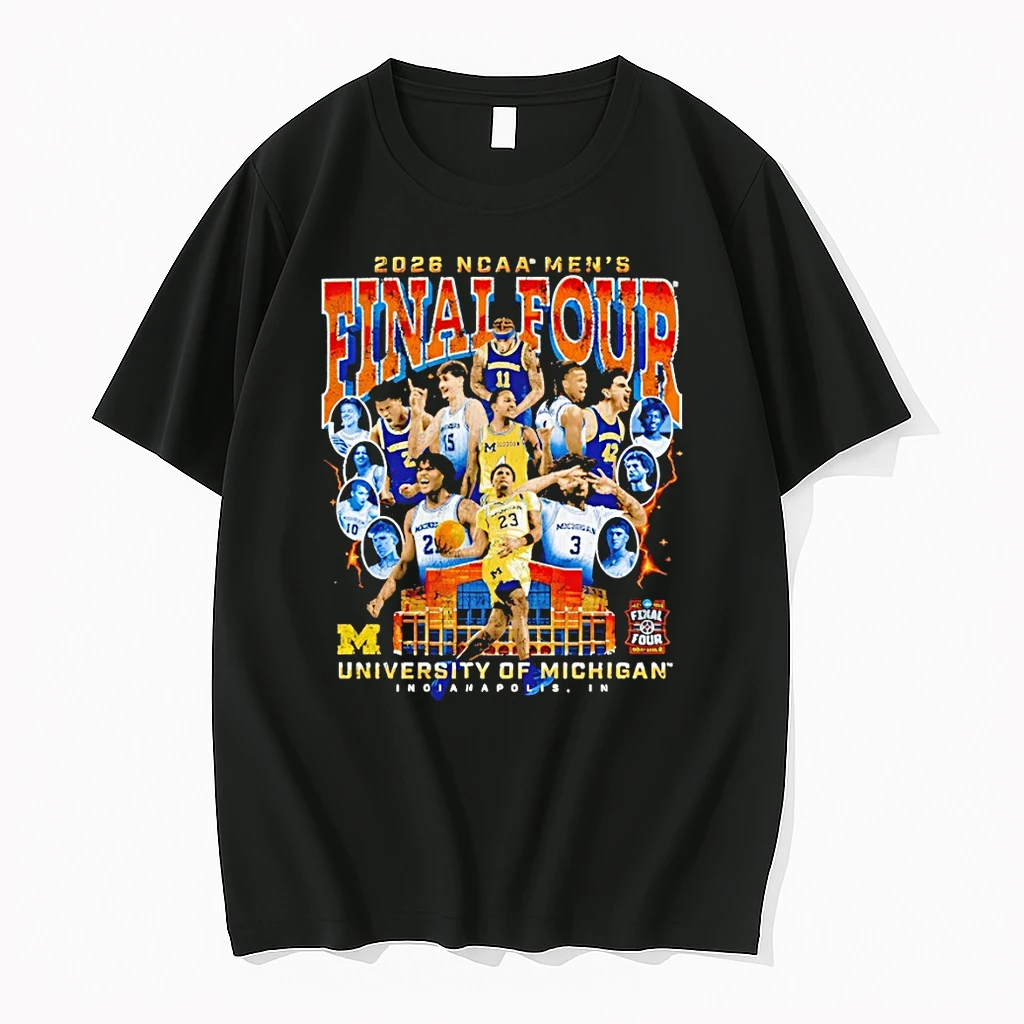 Michigan Wolverines Mens Basketball Campus Ink 2026 Final Four Team Shirts