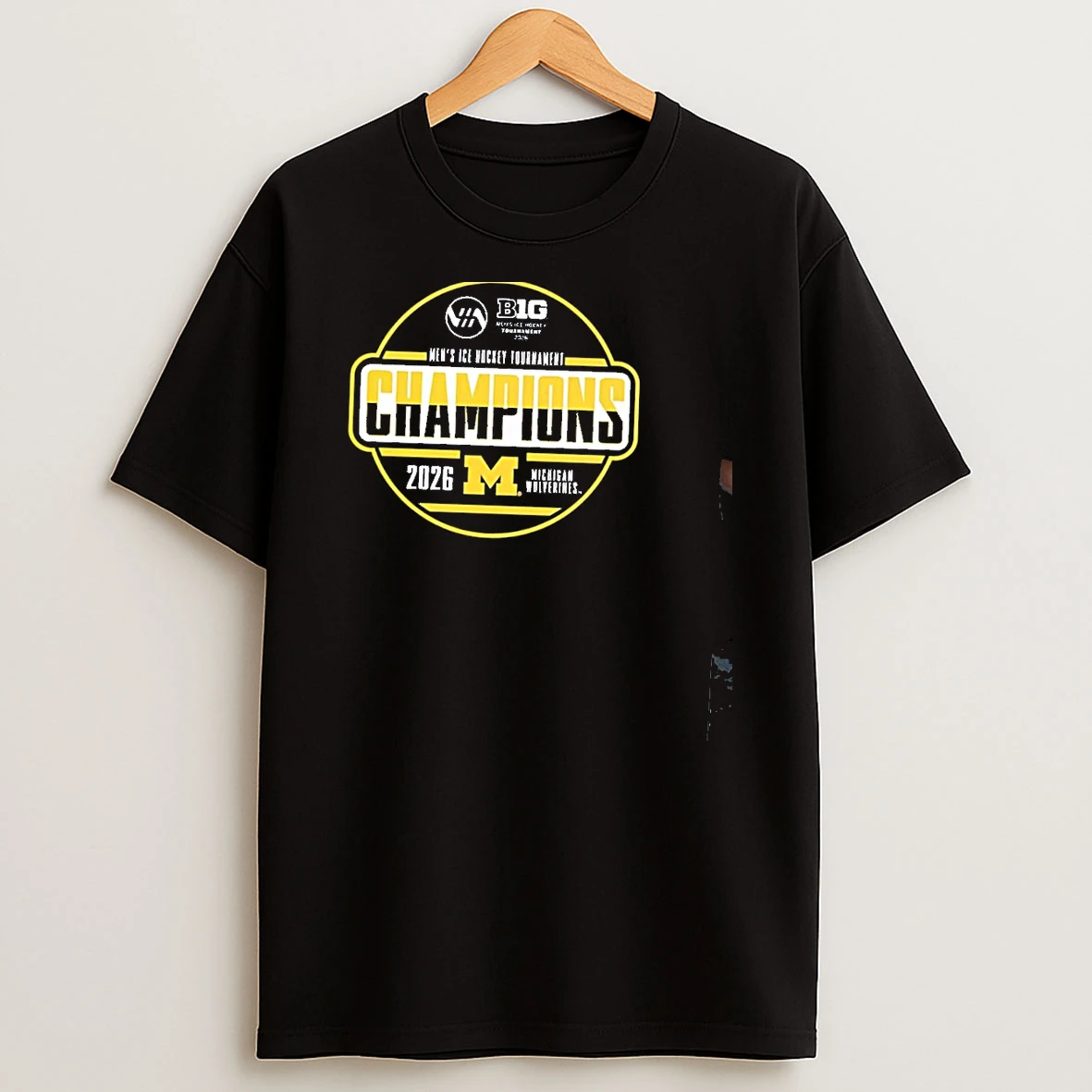 Michigan Wolverines Mens Ice Hockey 2026 Big 10 Tournament Champions Locker Room Shirts