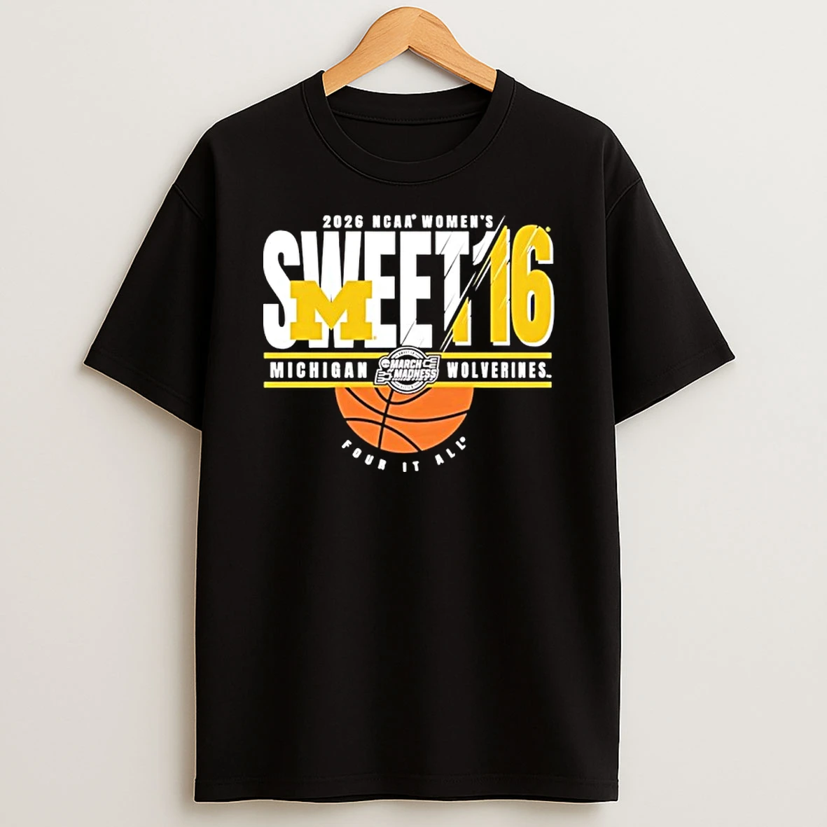 Michigan Wolverines Sweet 16 2026 Womens March Madness Shirts