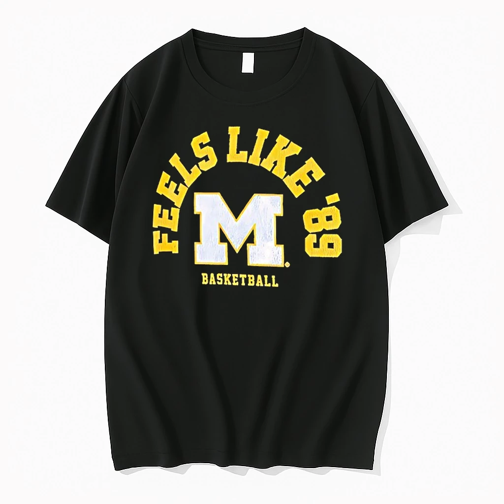 Michigan Wolverines Mens Basketball Feels Like 89 Logo Retro Shirts