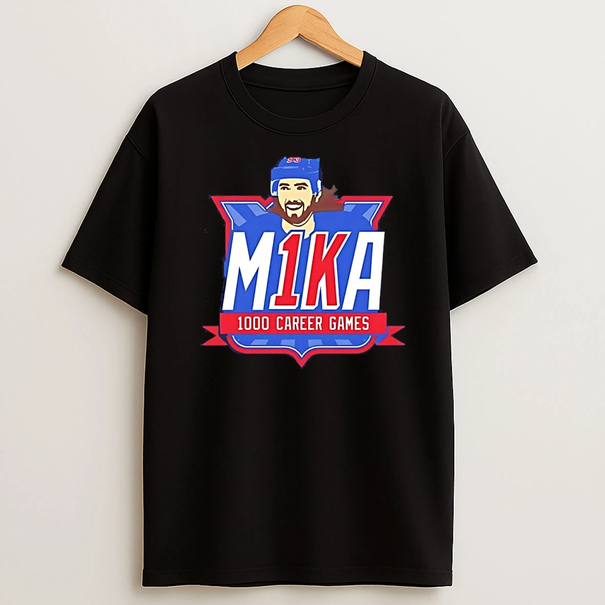 Mika Zibanejad M1ka 1000 Career Game Cartoon Shirts