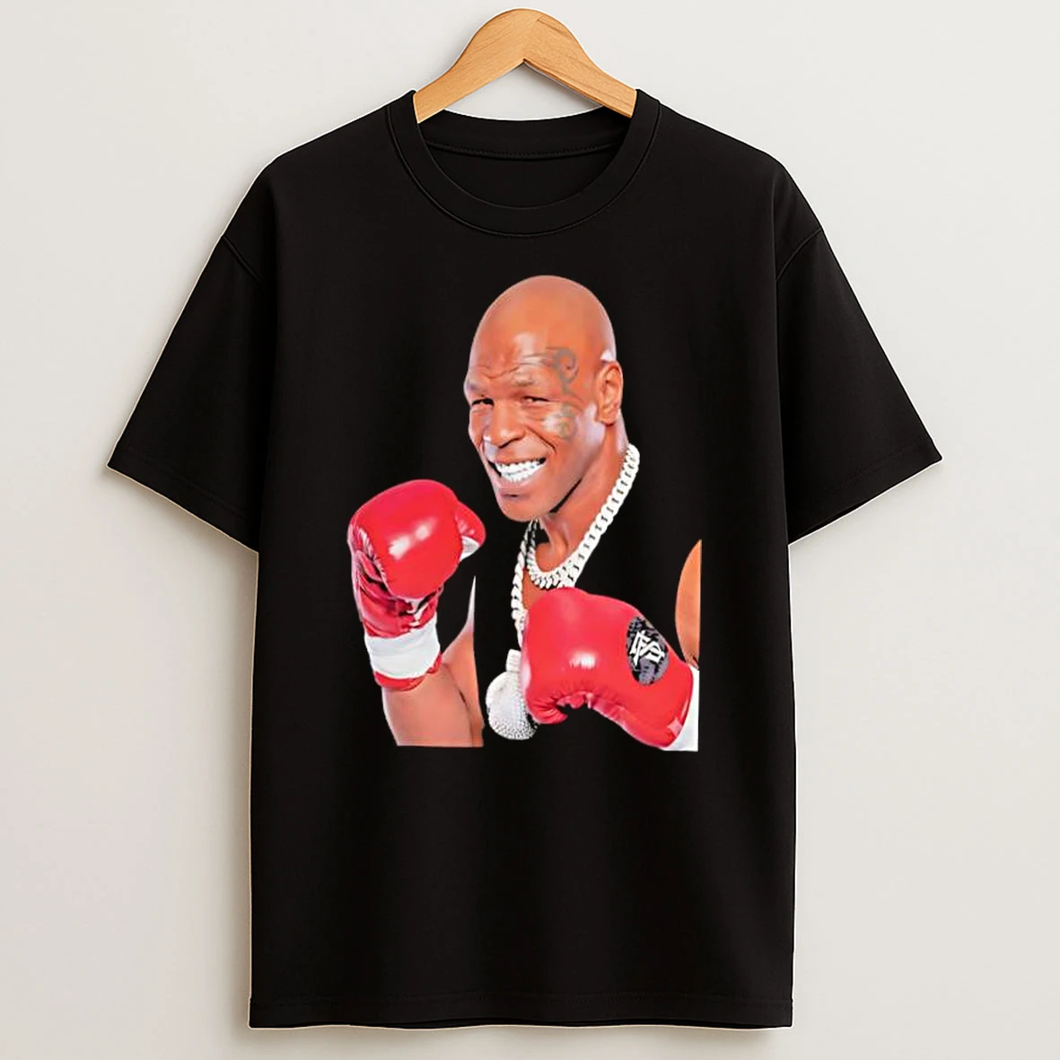 Mike Tyson Iron Mike Boxing Gloves Diamond Chain Shirts