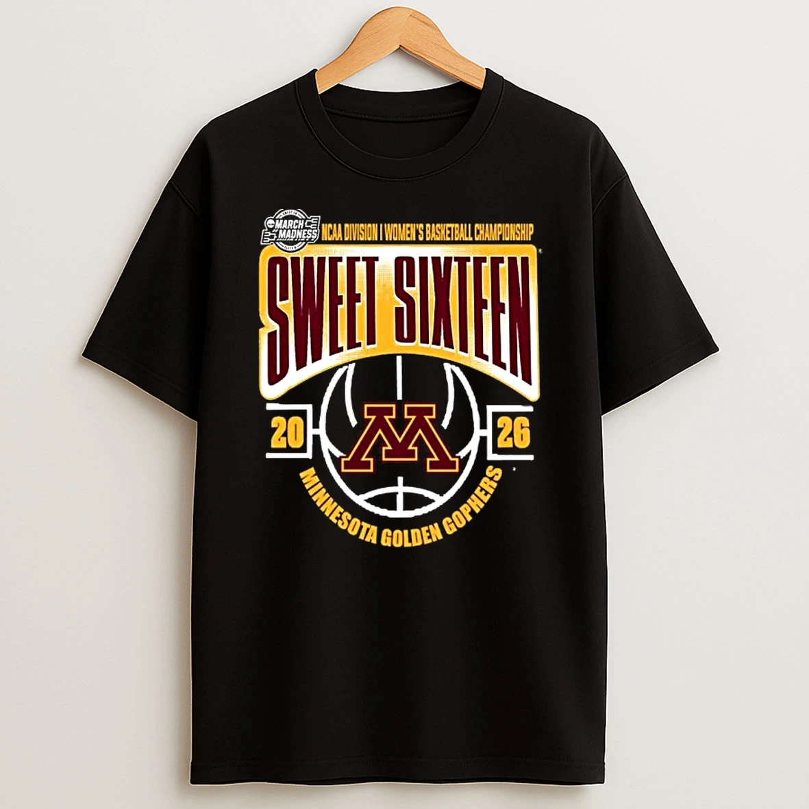 Minnesota Golden Gophers Sweet 16 Ncaa Di Womens Basketball Tournament March Madness 2026 Shirts