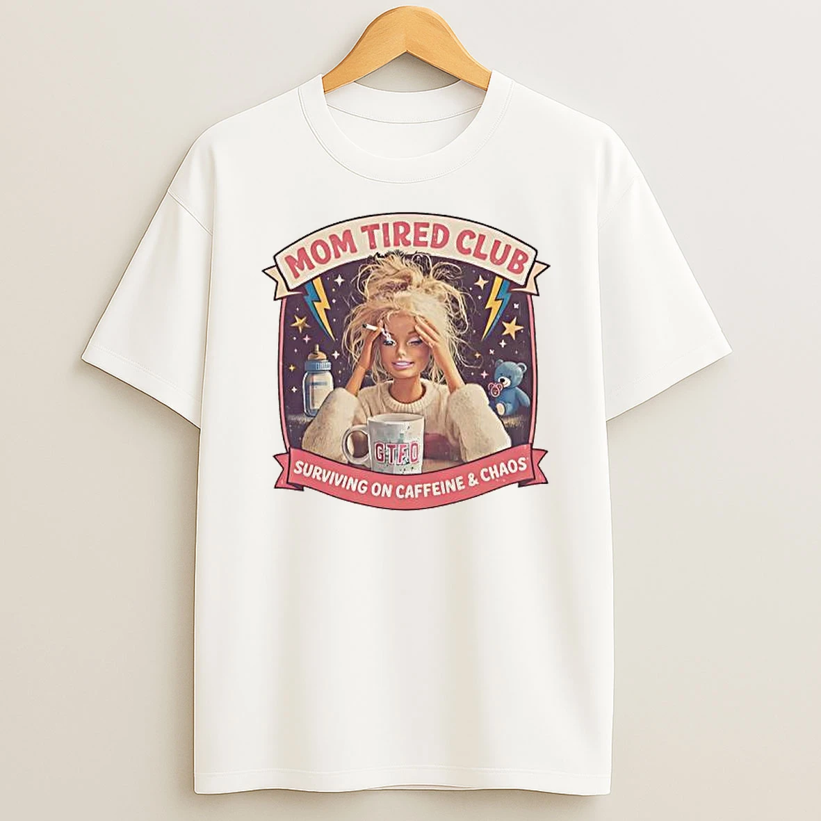 Mom Tired Club Baby Doll Shirts