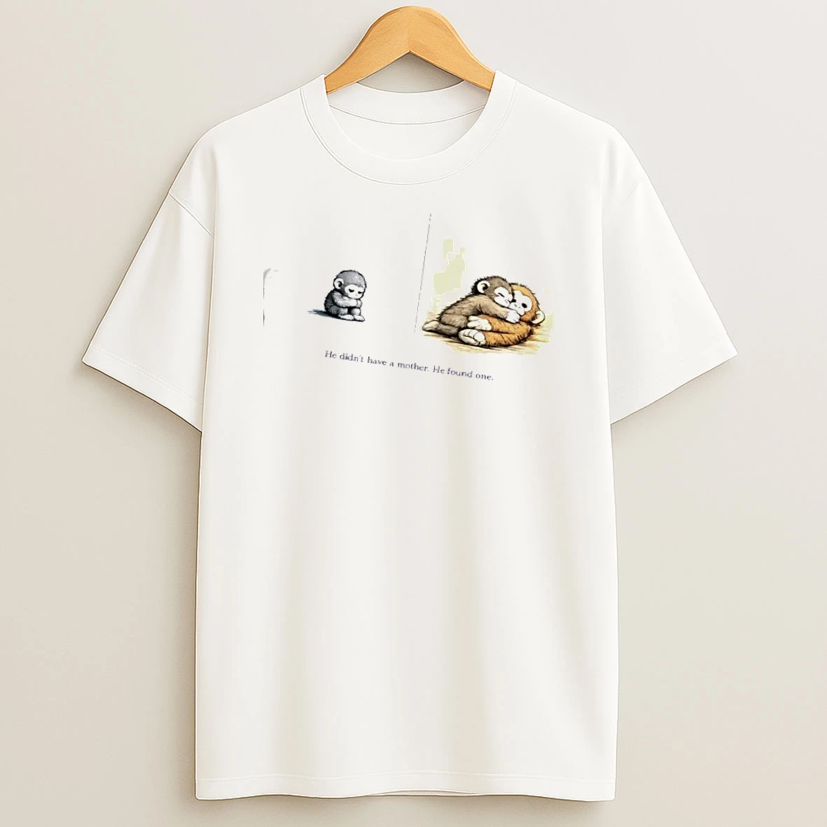 Monkeys He Didnt Have A Mother He Found One Shirts
