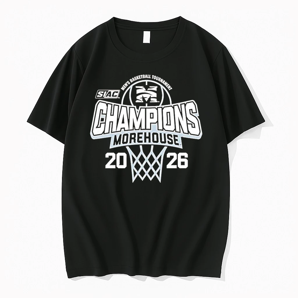 Morehouse College Mens Basketball 2026 Siac Tournament Champions Tee Shirts