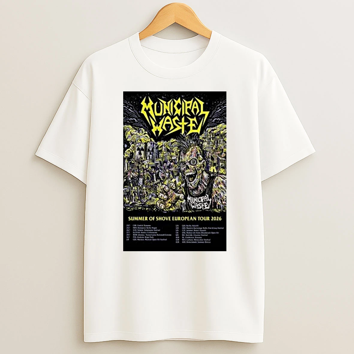 Municipal Waste Summer Of Shove European Tour 2026 Shirts
