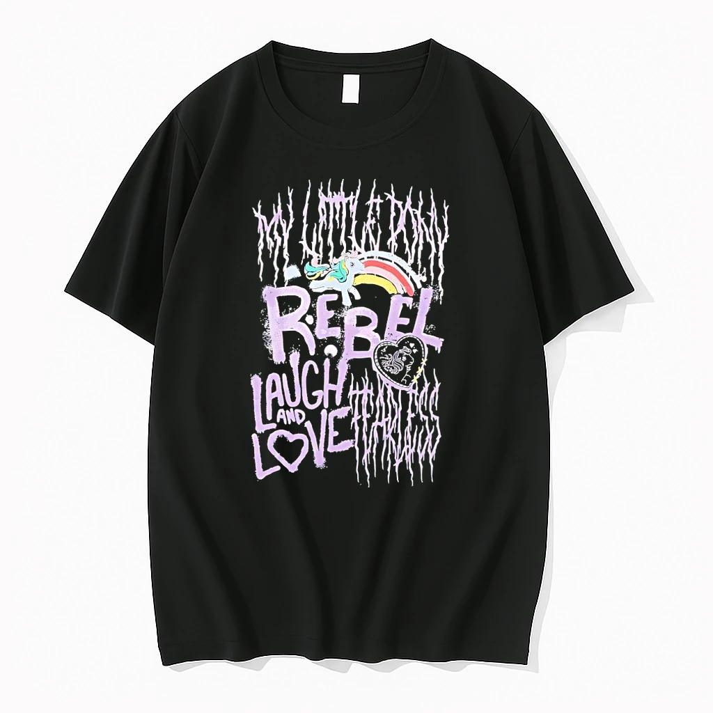 My Little Pony Rebel Laugh And Love Metal Quote Shirts