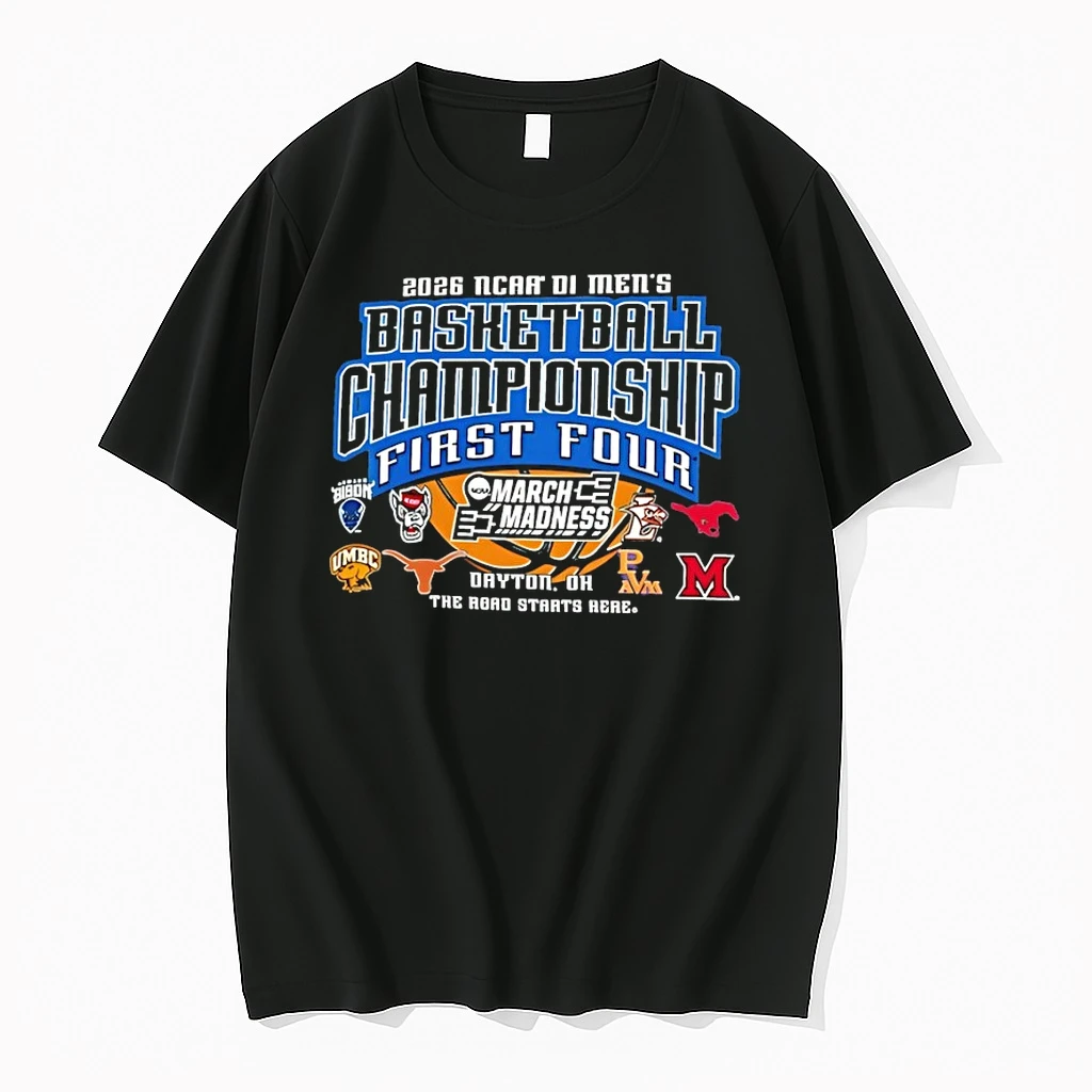 Ncaa Champion 2026 March Madness First Four Dayton The Roads Starts Here Shirts