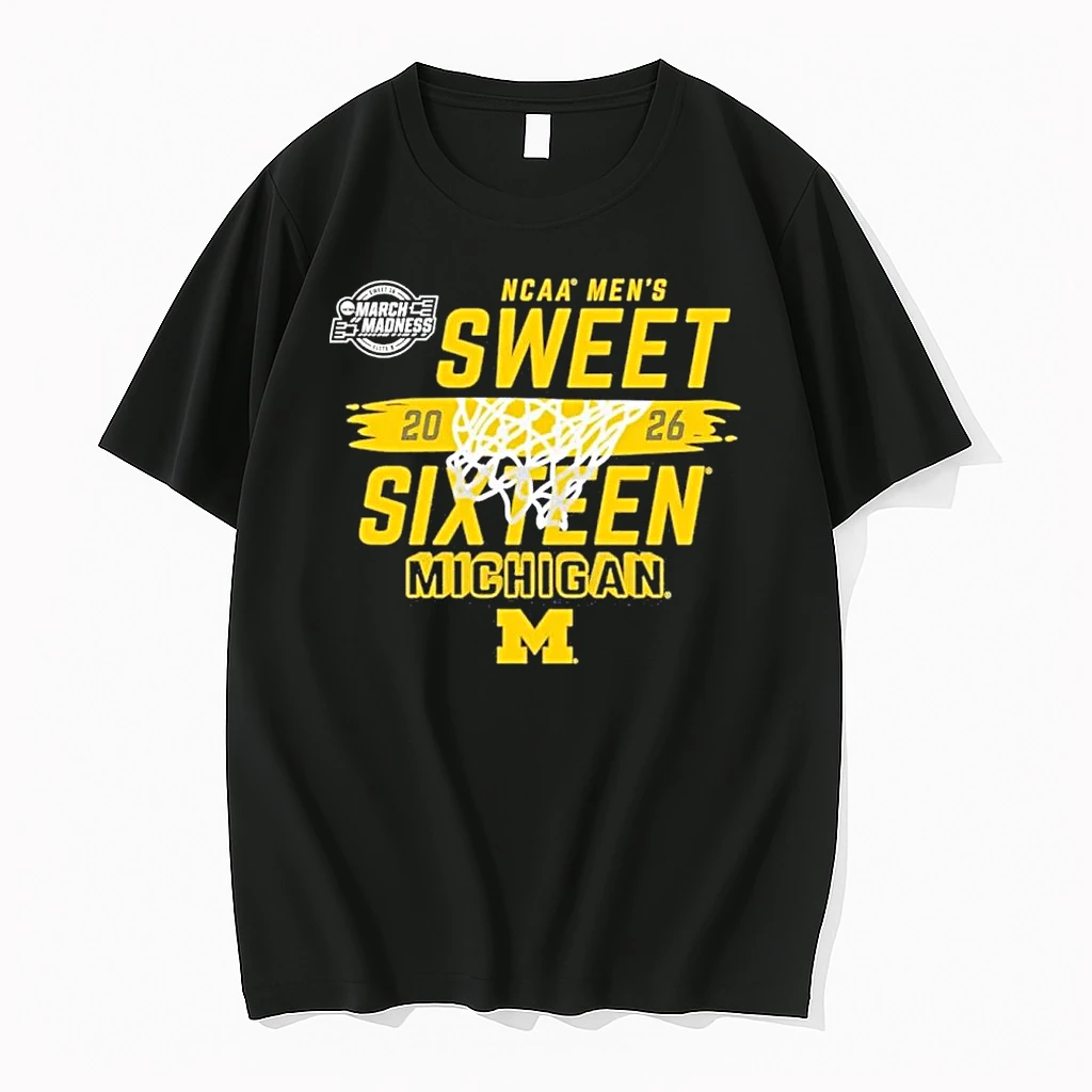 Ncaa Mens Sweet Sixteen Michigan Wolverines Basketball 2026 Shirts