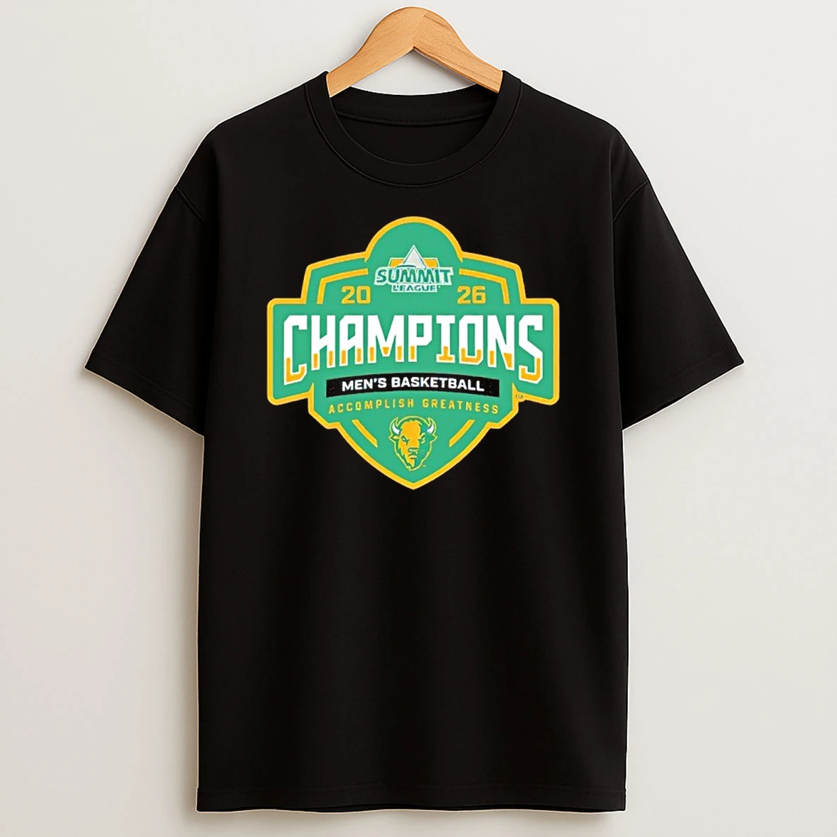 Ndsu Bison Basketball Summit League 2026 Champions Mens Basketball Accomplish Greatness Shirts