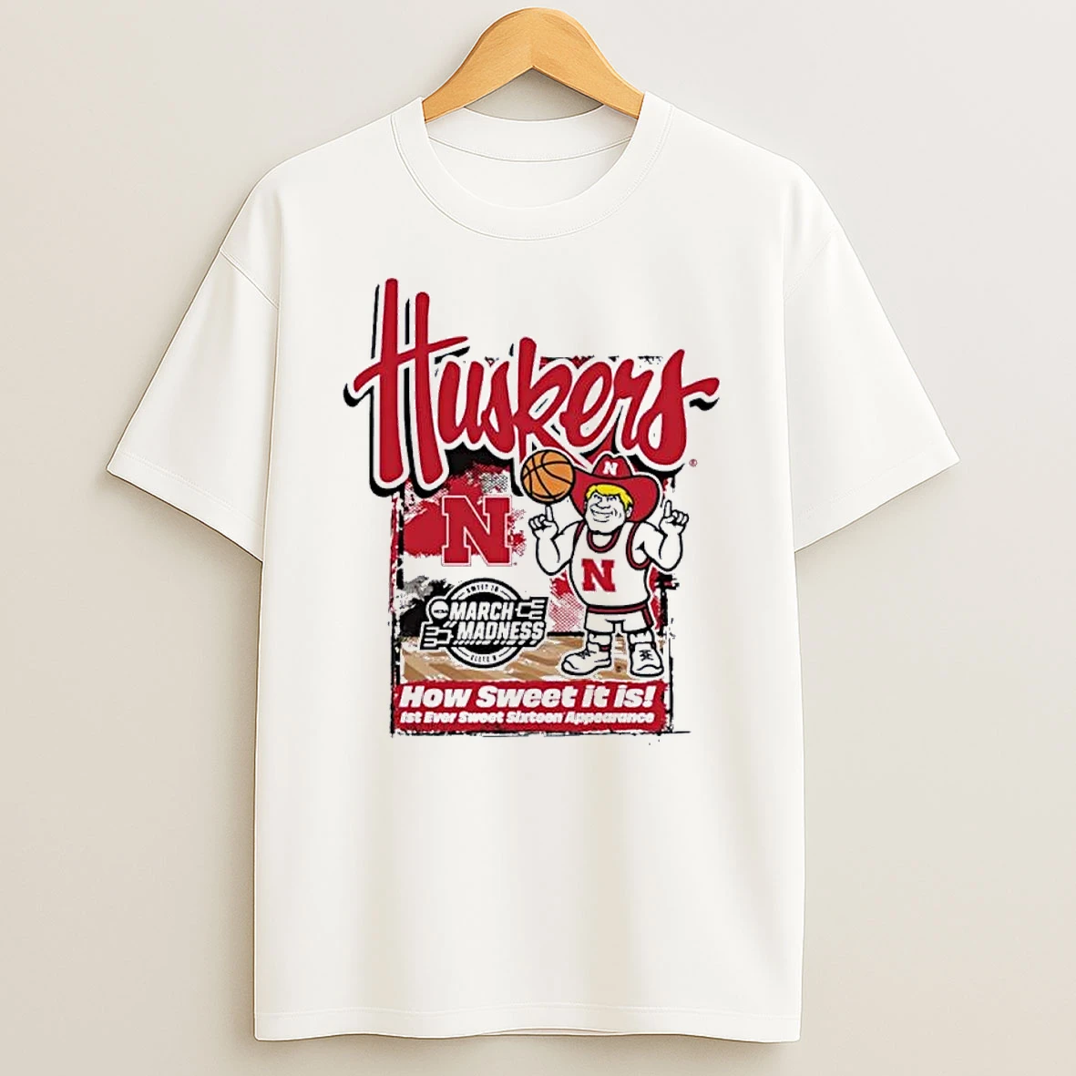 Nebraska Cornhuskers 2026 Ncaa March Madness First Ever Sweet 16 Shirts