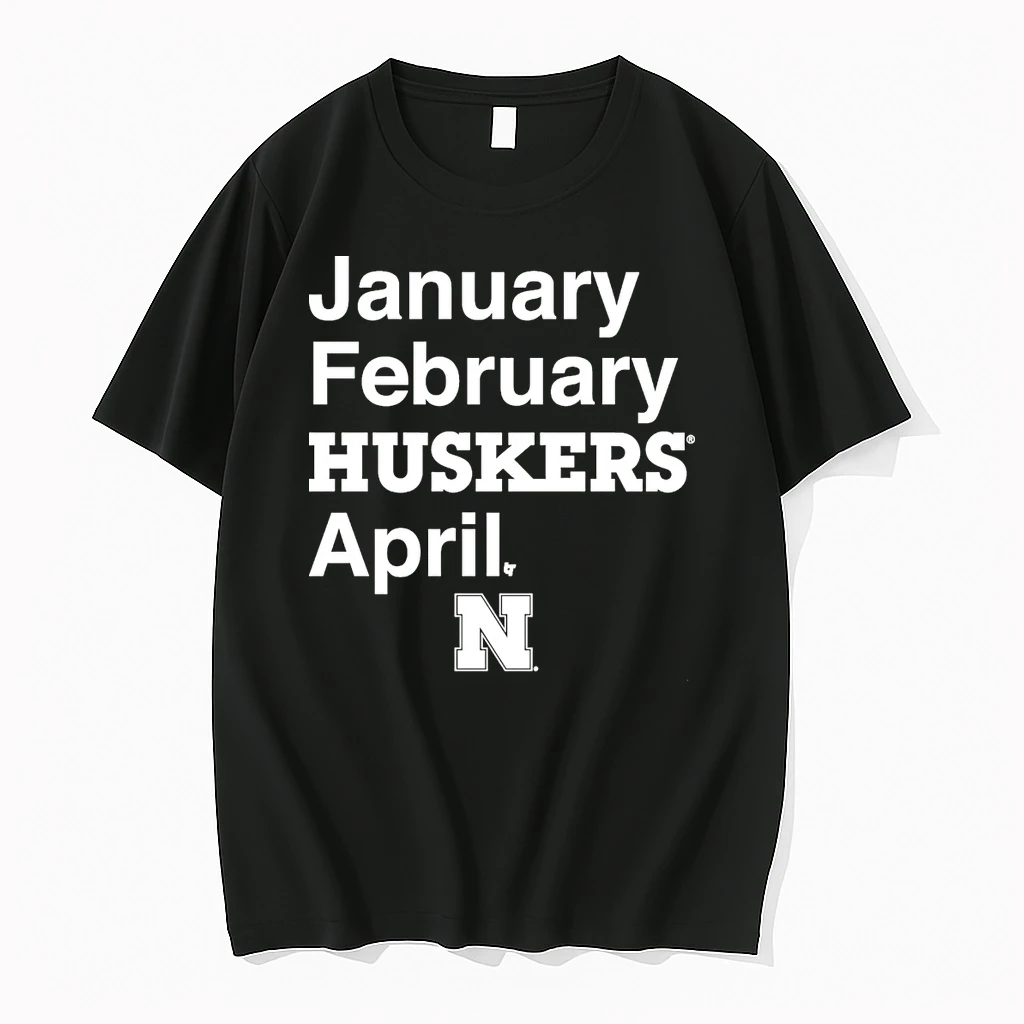 Nebraska Cornhuskers Basketball January February Huskers April 2026 Ncaa March Madness Sweet 16 Basketball Shirts