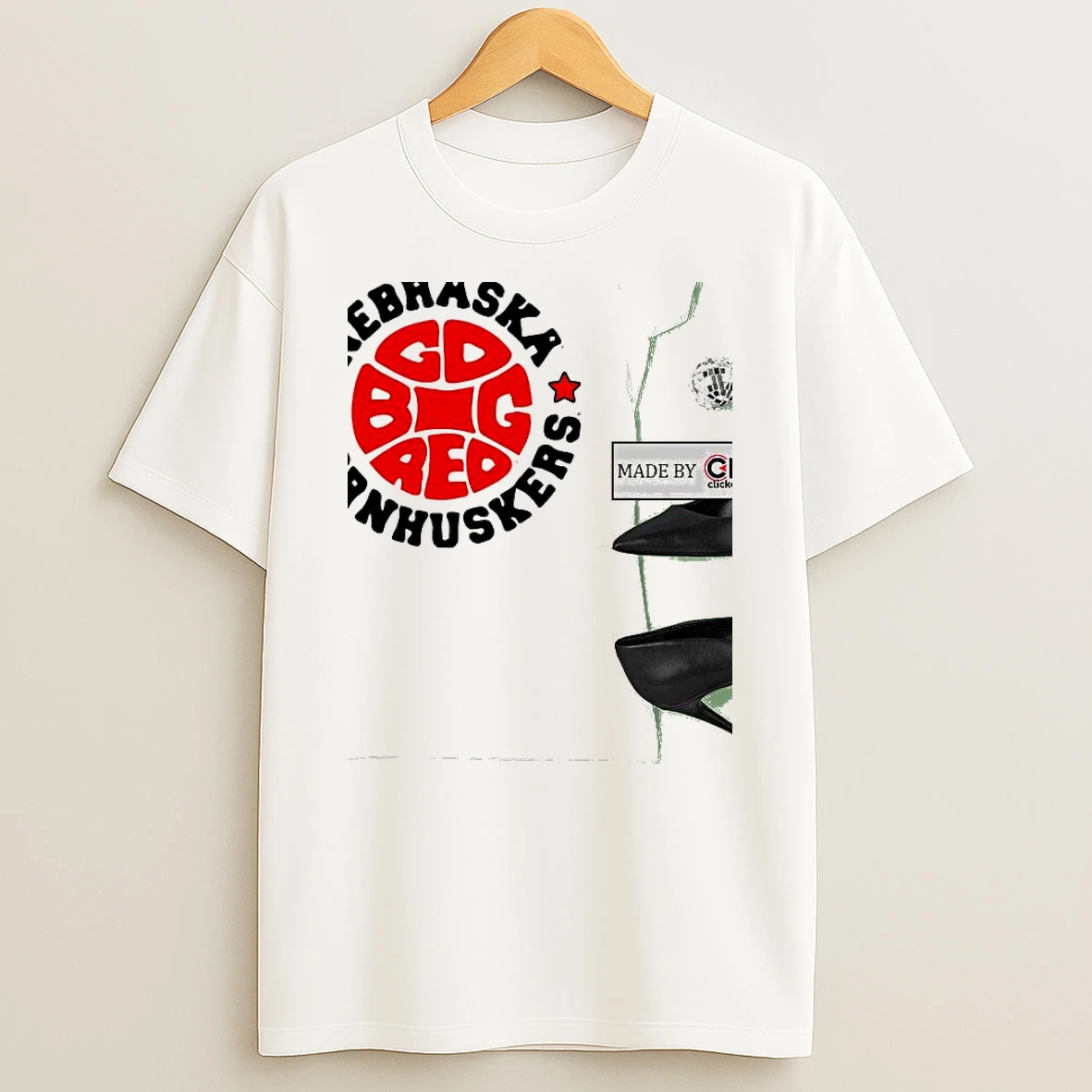 Nebraska Cornhuskers Ncaa Basketball Go Big Red Circle Womens Shirts