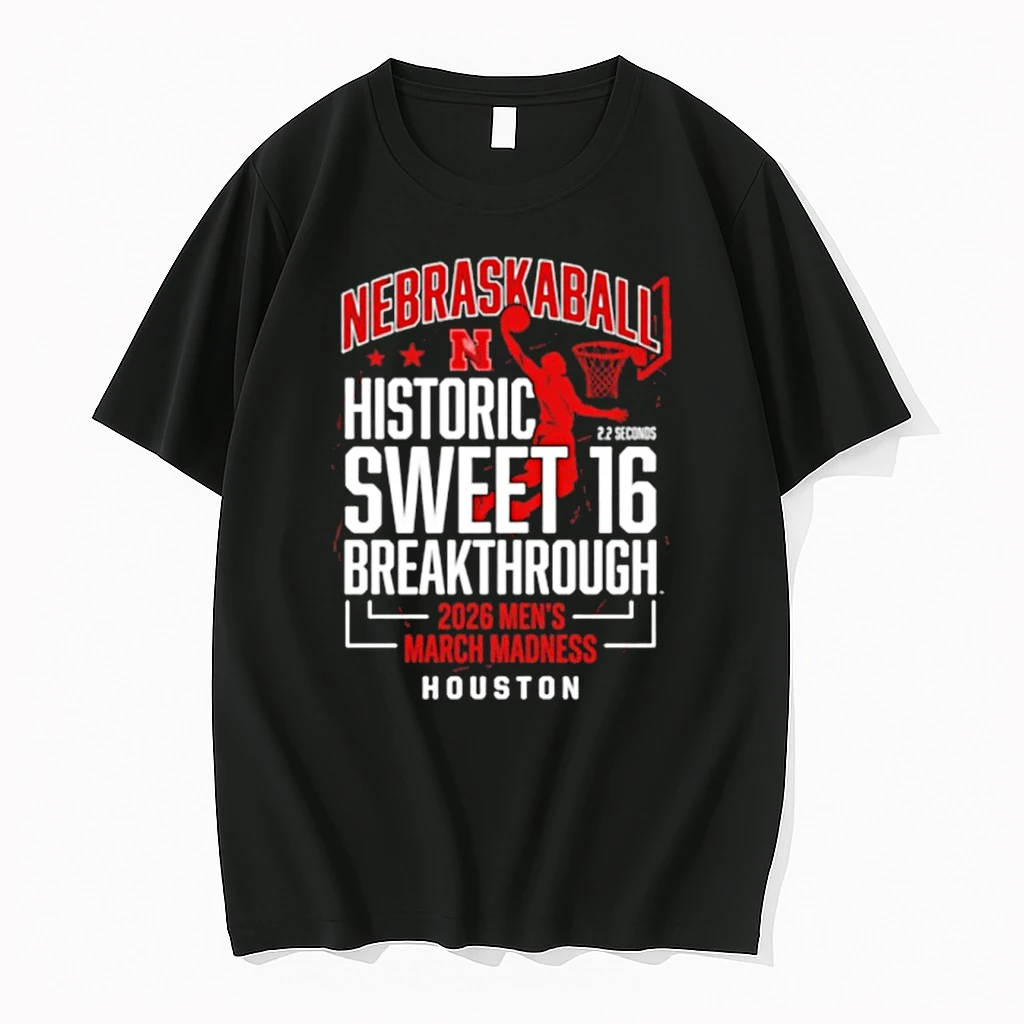 Nebraska Cornhuskers Sweet 16 2026 Mens March Madness Logo Shirts
