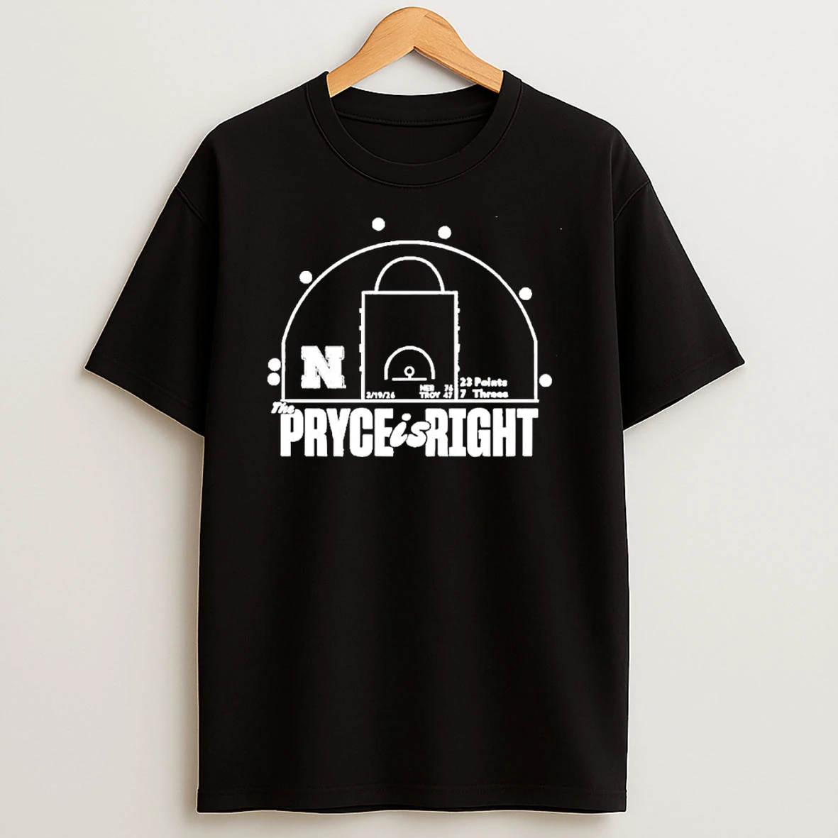 Nebraska Huskers Basketball Pryce Sandfort Is Right Red Shot Chart Shirts