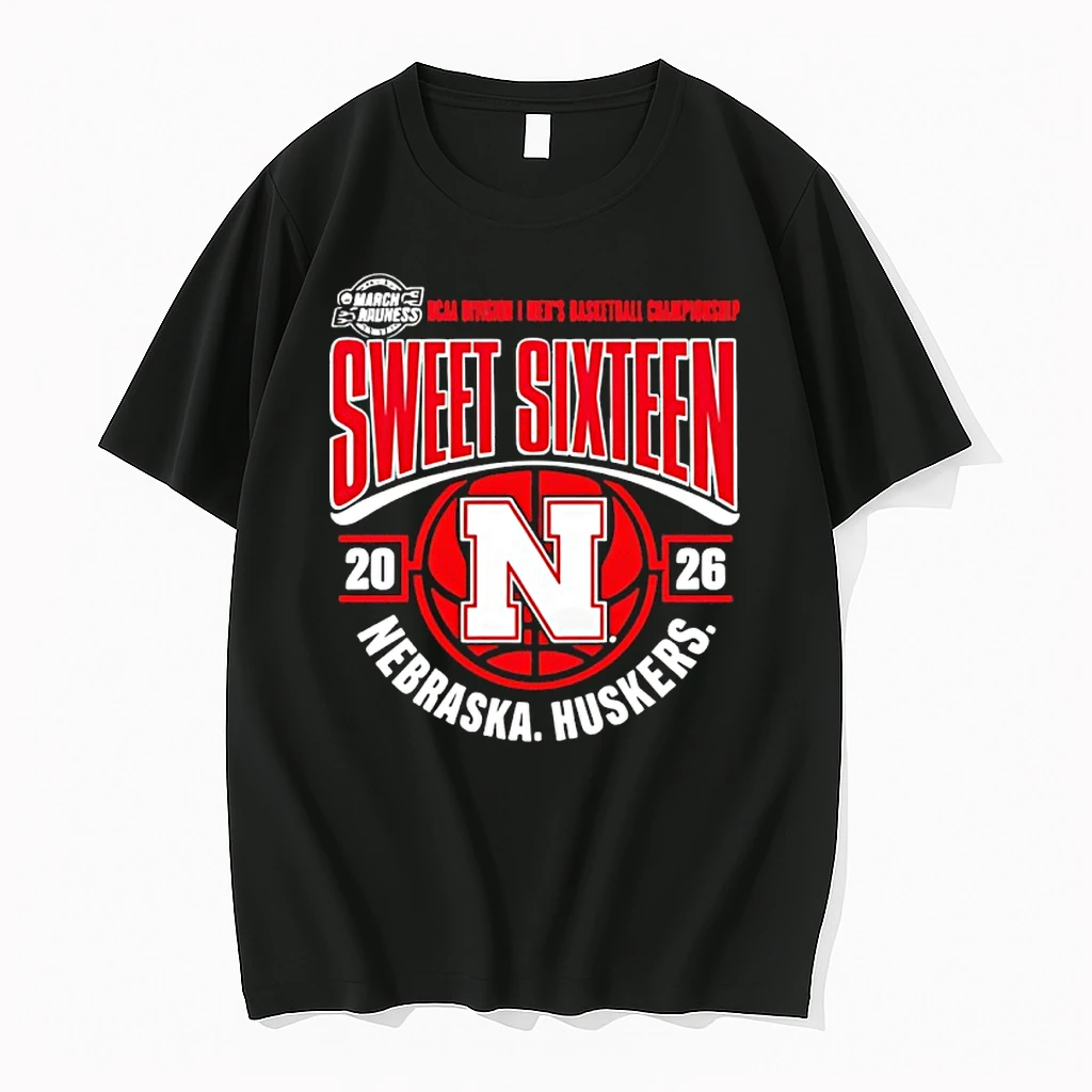 Nebraska Huskers Mens Basketball 2026 Ncaa March Madness Sweet 16 Shirts