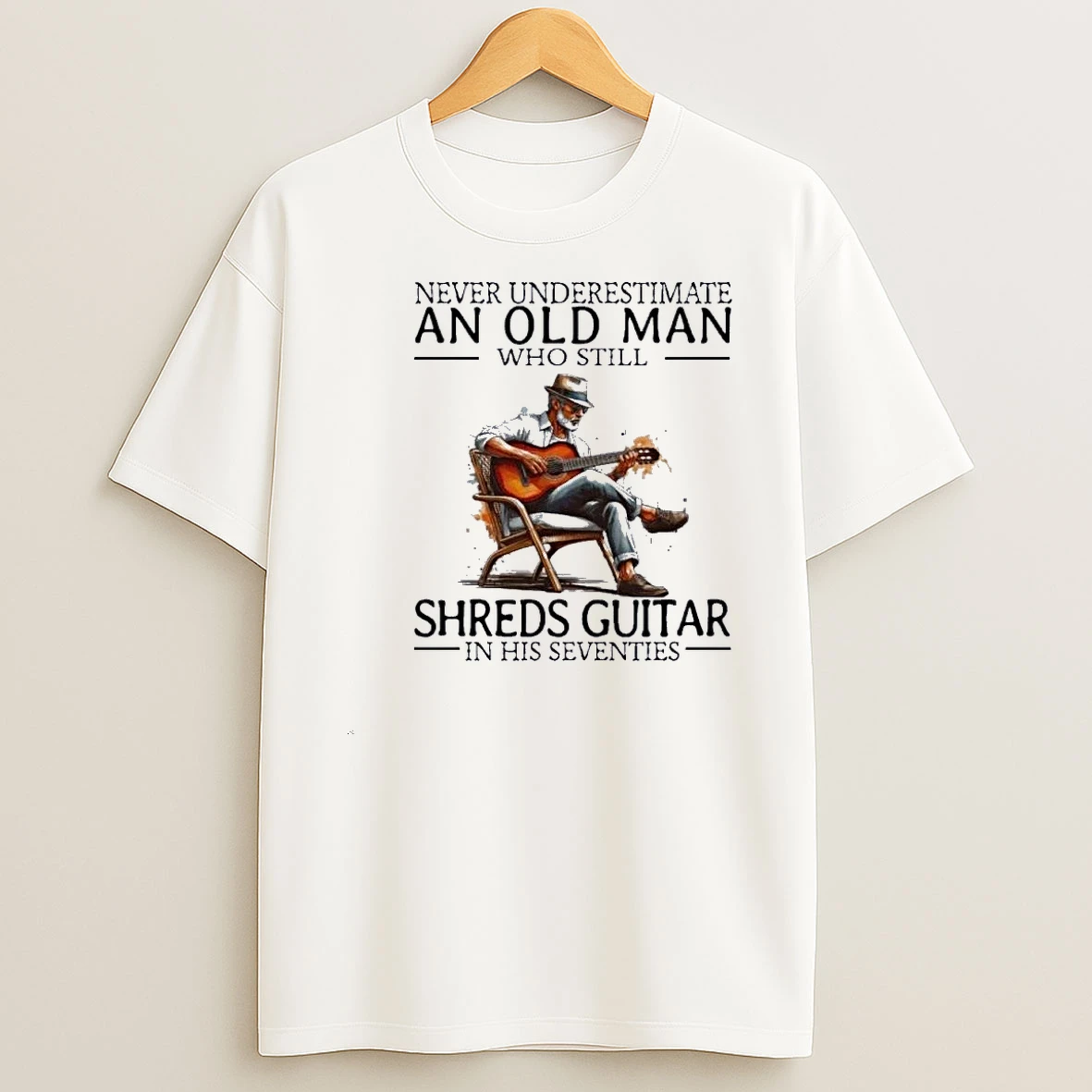 Never Underestimate An Old Man Who Still Shreds Guitar In His Seventies Shirts