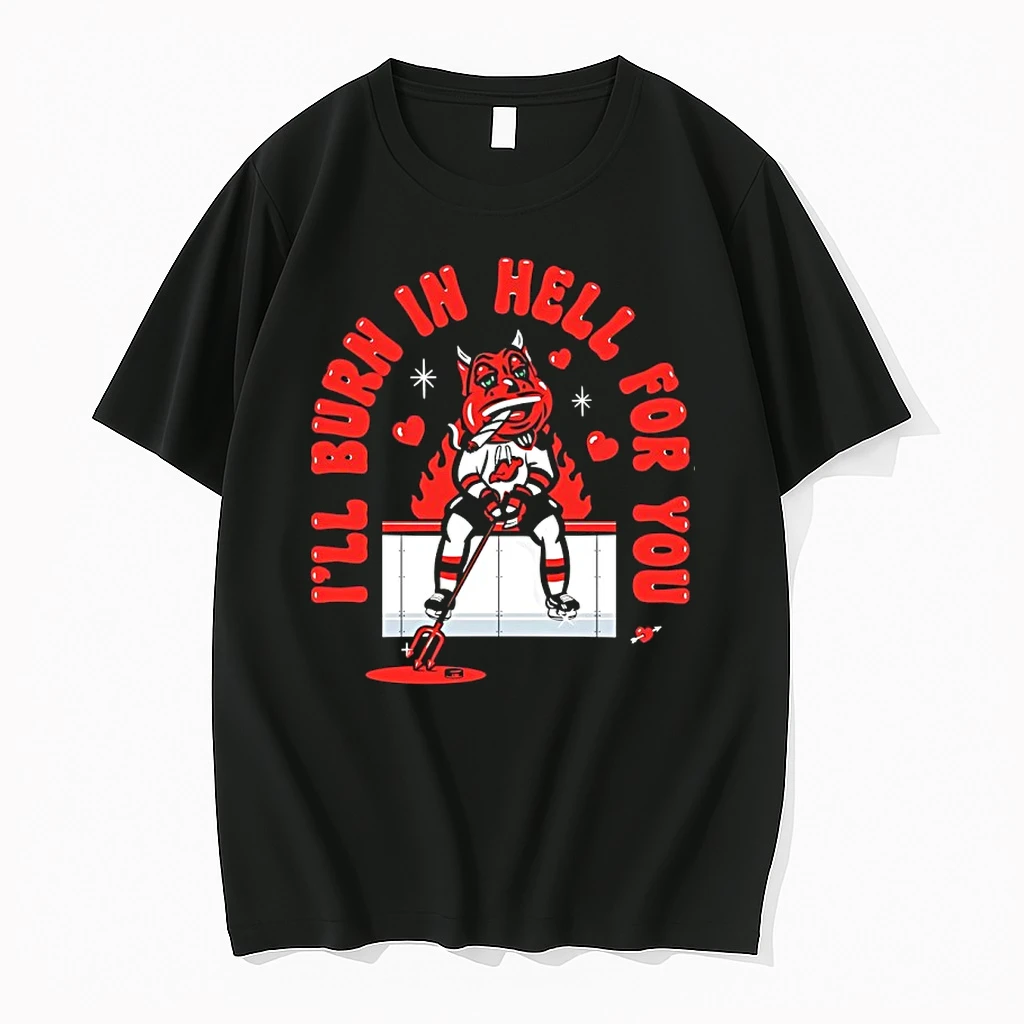 New Jersey Devils Satan Cigar Ill Burn In Hell For You Shirts