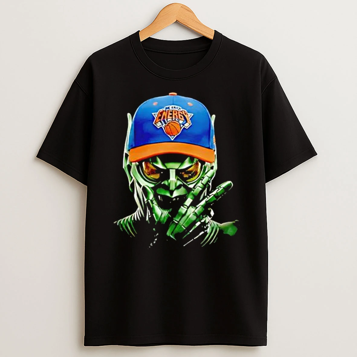 New York Knicks Energy Green Goblin Marvel Fan Shirts