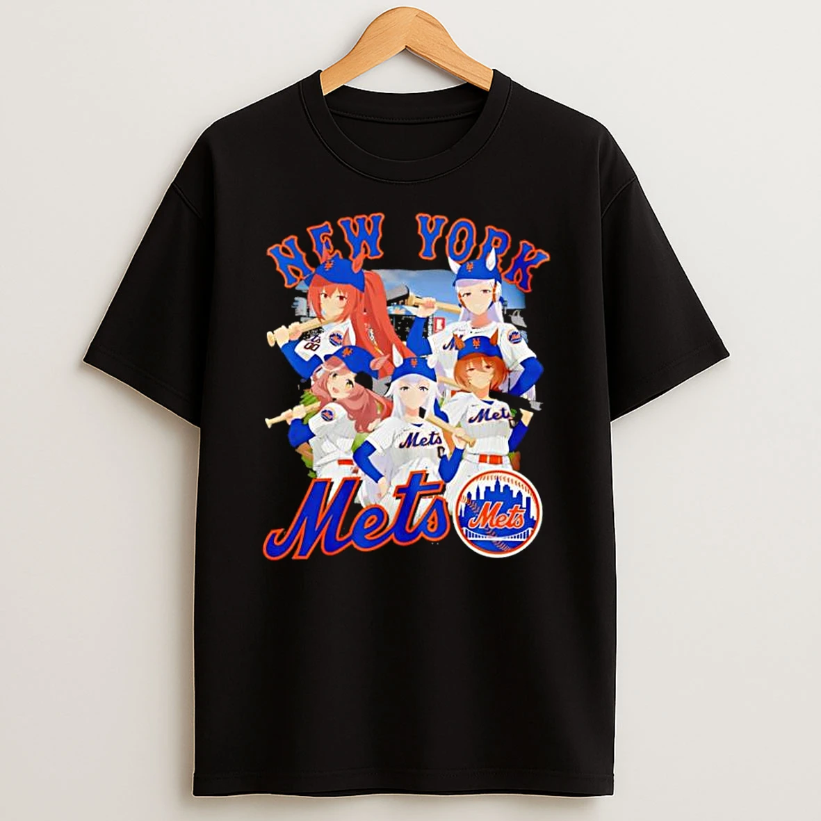New York Mets Anime Girls Baseball Team Fan Graphic Shirts