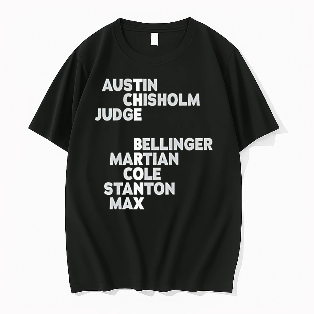 New York Yankees The Bronx Names Player 2026 Austin Chisholm Judge Shirts