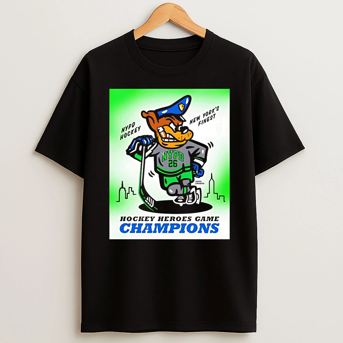 New Yorks Finest Nypd Hockey Heroes Game Champions Cartoon Shirts