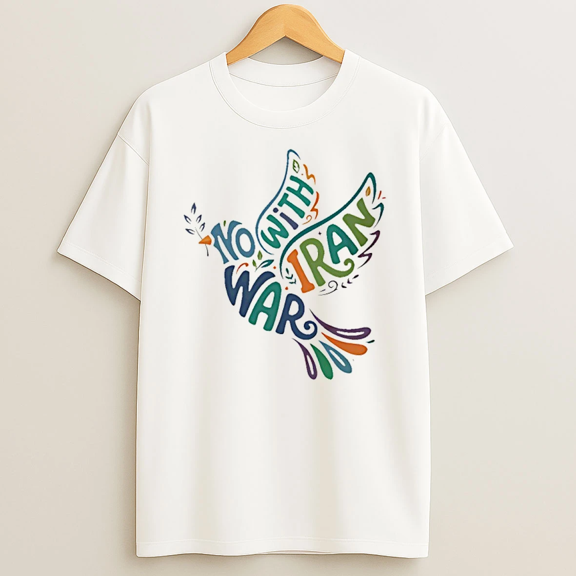 No War With Iran Peace Dove Shirts