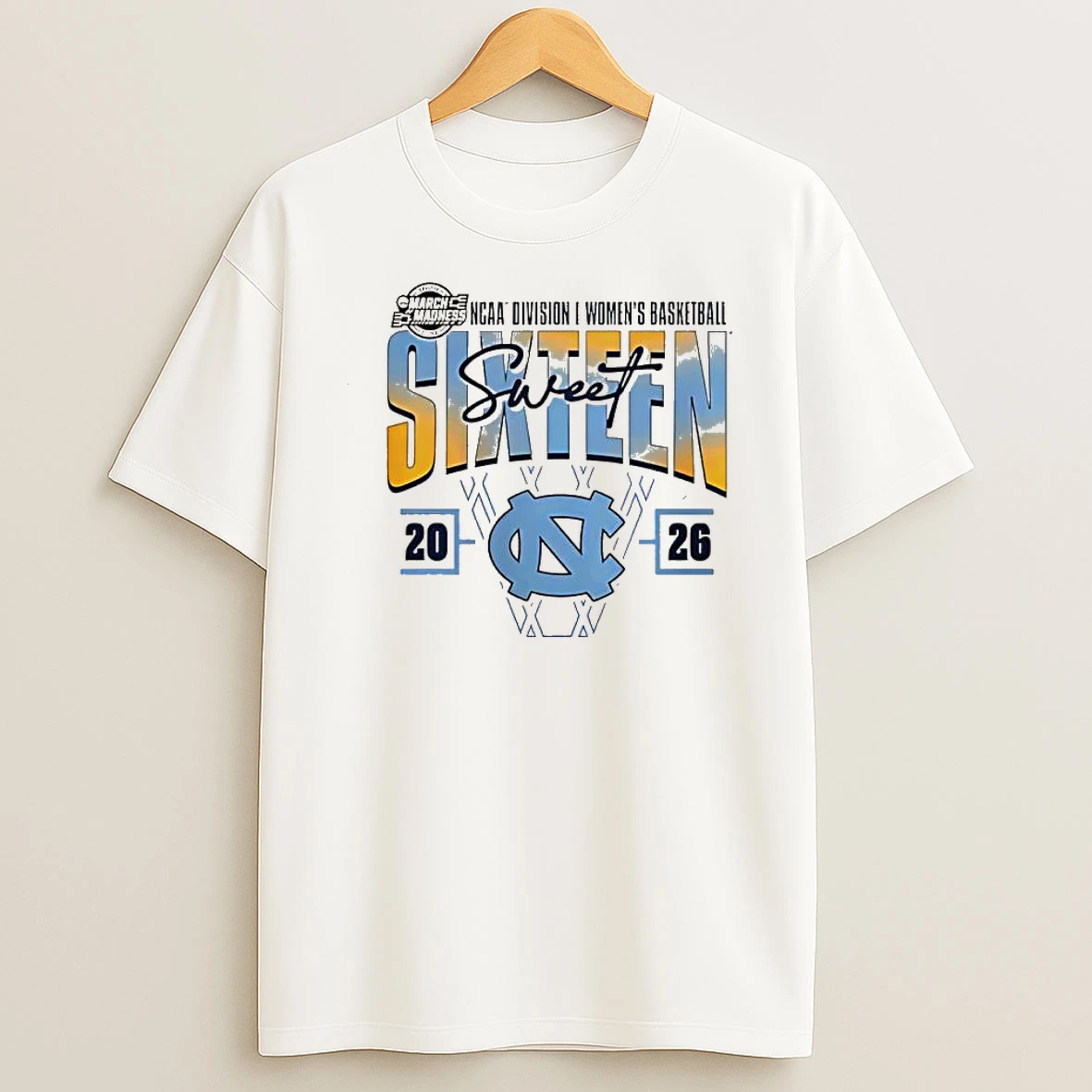 North Carolina Tar Heels Womens 2026 Ncaa Womens Basketball Tournament March Madness Sweet 16 Shirts