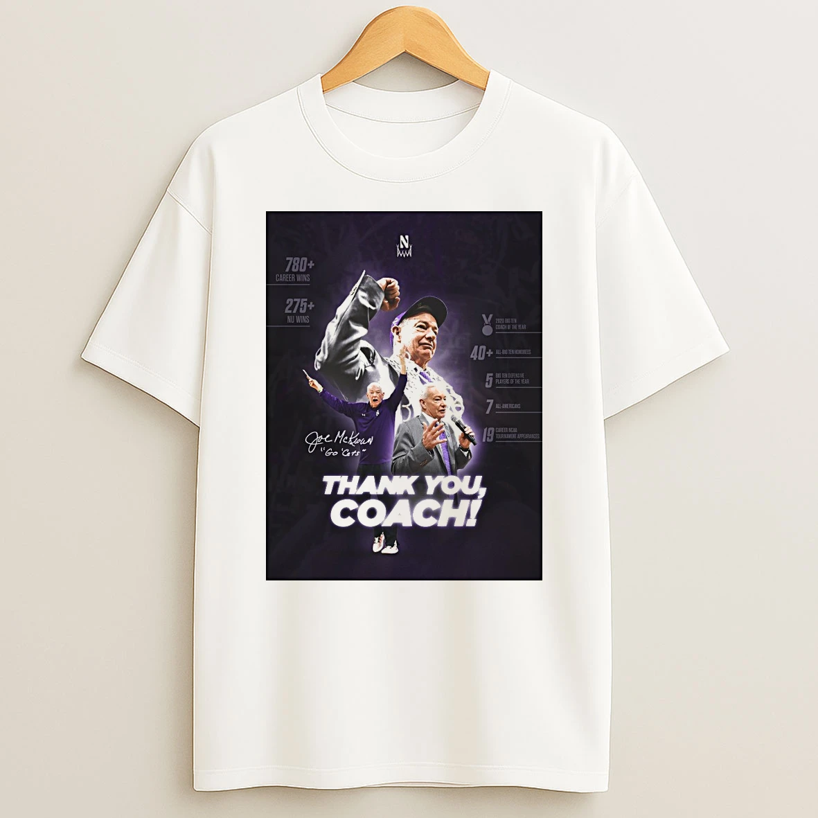 Northwestern Womens Basketball Thank Joe Mckeown Signature Shirts
