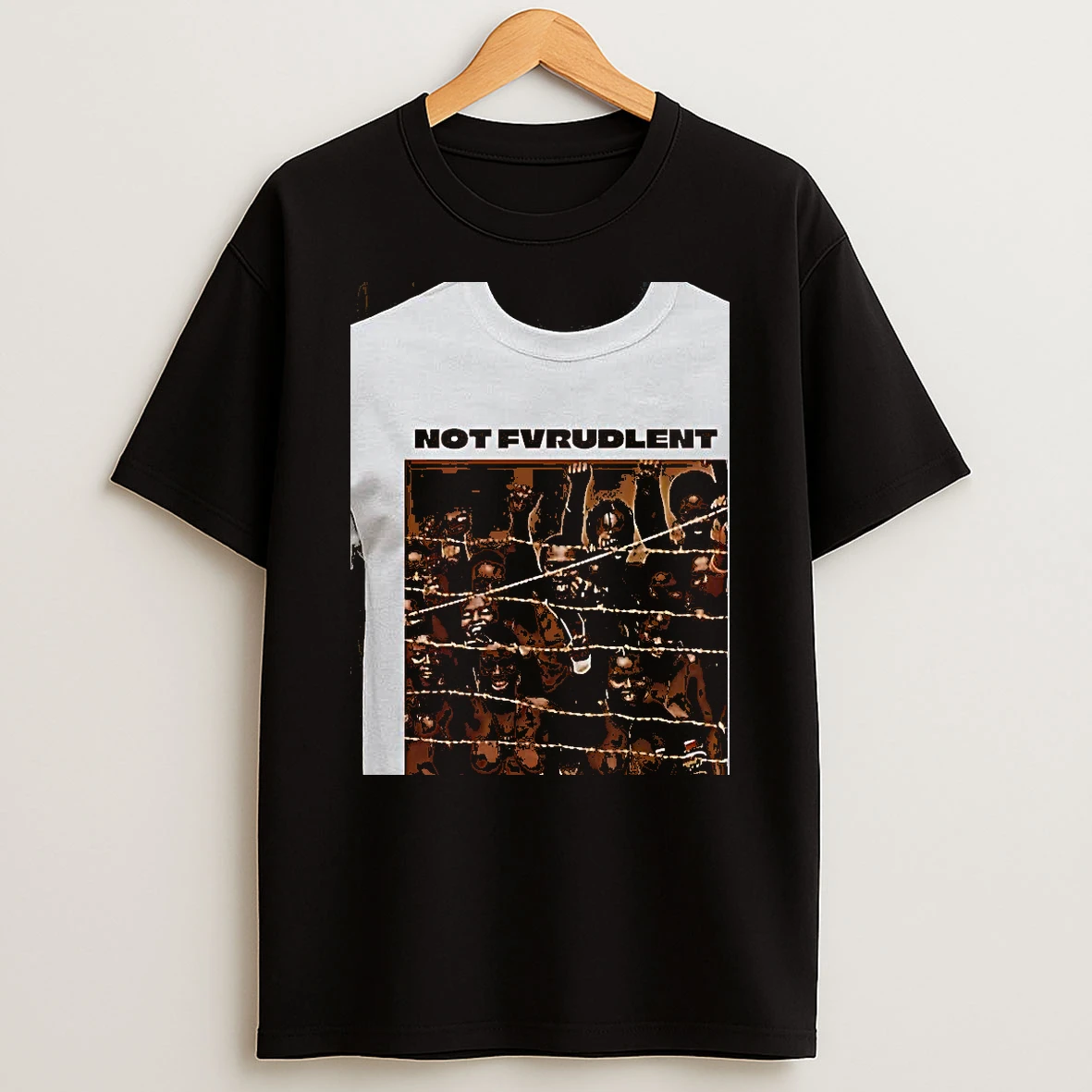Not Fvrudlent People Behind Barbed Wire Power Graphic Shirts