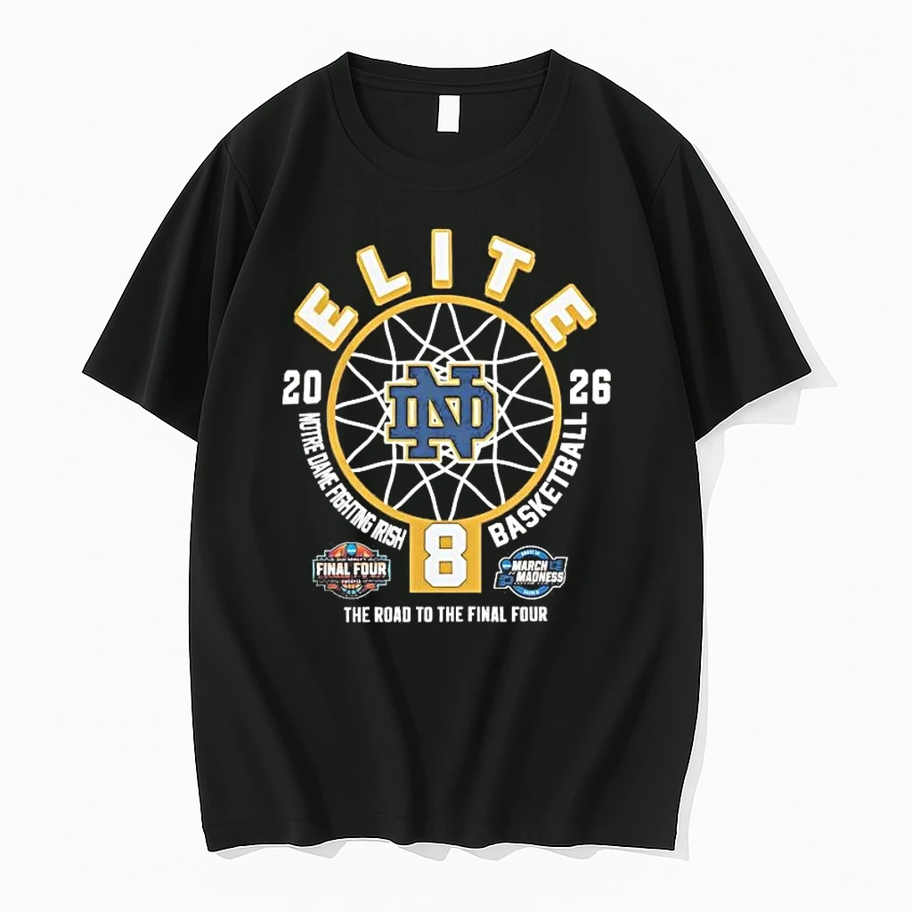 Notre Dame Fighting Irish 2026 Elite 8 Womens Basketball Road To The Final Four Tee Shirts