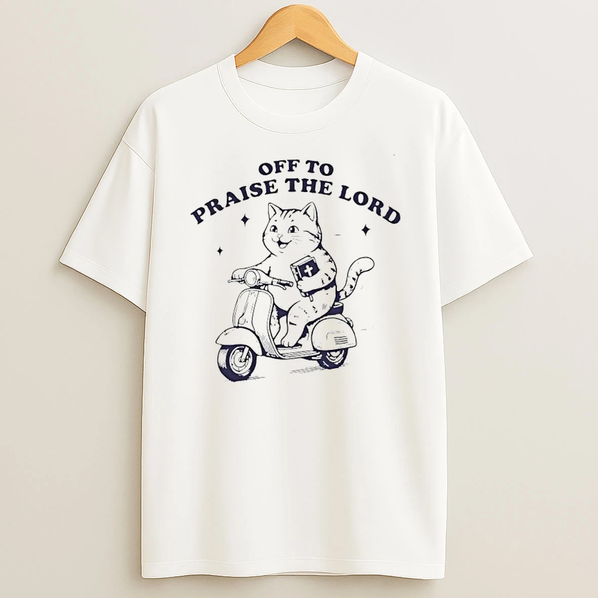 Off To Praise The Lord Cat Shirts