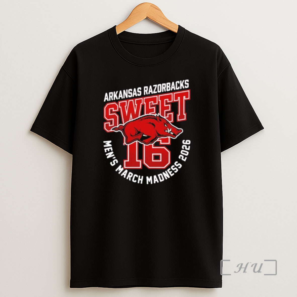 Officials 2026 Arkansas Razorbacks Sweet 16 Mens March Madness Mascot Shirt Sweatshirt Tee