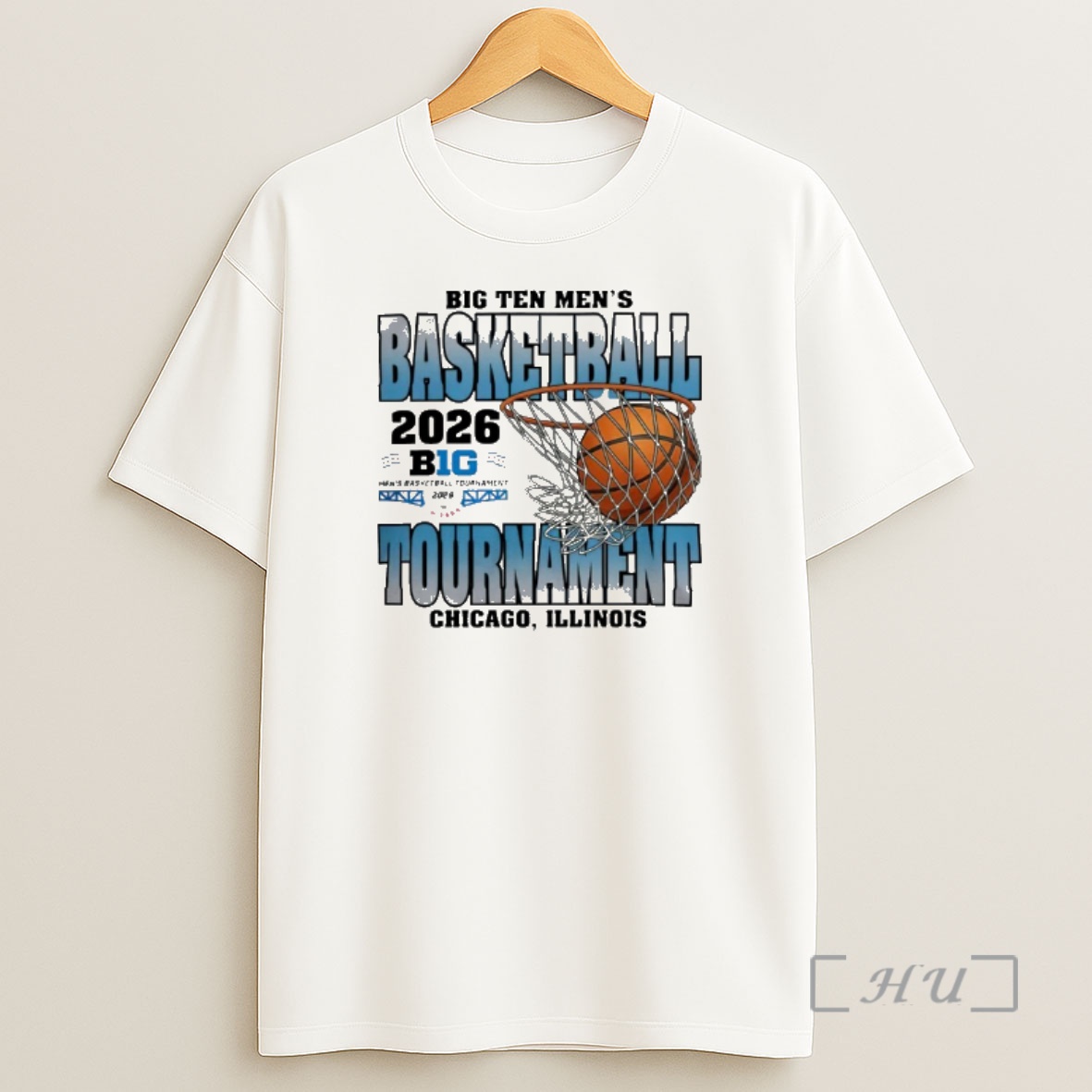 Officials 2026 Big Ten Mens Basketball Tournament Chicago Illinois Logo Shirt Sweatshirt Tee