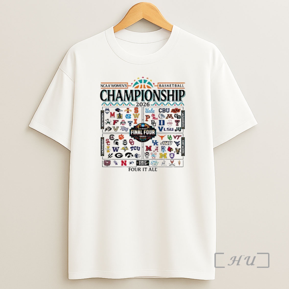 Officials 2026 Ncaa Womens Basketball March Madness All Team Four It All Logo Shirt Sweatshirt Tee